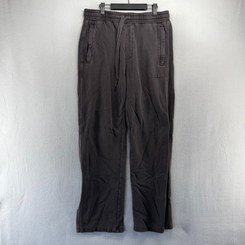 Ksubi Sweatpants Men's large Gray Cotton Sweat Baggy Straight Pockets Streetwear